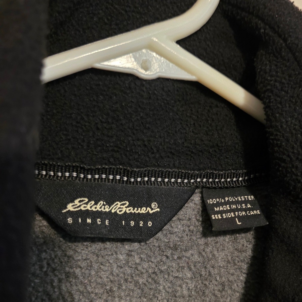Vintage Eddie Bauer Mens Fleece Vest Size Large Gray Full Zip USA Hiking Outdoor - Picture 4 of 7